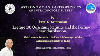 Lecture 10  Quantum Statistics and the FermiDirac distribution [upl. by Enoob490]