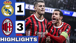 🔴Real Madrid vs AC Milan 13 Extended HIGHLIGHTS  UEFA Champions League [upl. by Neelahs418]