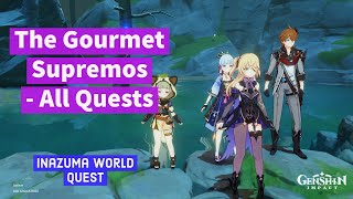 The Gourmet Supremos  All 6 Quest  Julie Parvaneh amp Xudong  Walkthrough  Genshin Impact [upl. by Suckram857]