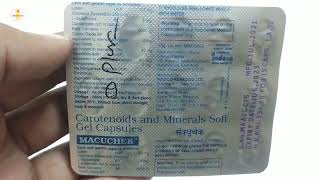 Macuchek Capsules  Carotenoids and Minerals Soft Gel Capsule  Macuchek Capsules Uses Benefit Dose [upl. by Diana]