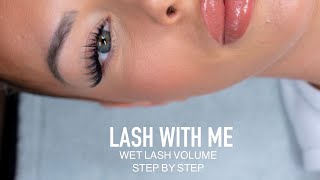 LASH WITH ME  WET SET LASHES  LASH TUTORIAL  EXTREMELY DETAILED [upl. by Sebastiano]