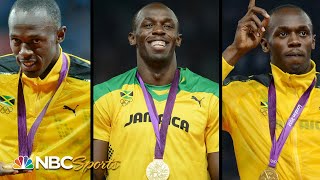 Usain Bolts TripleTriple The Ultimate Gold Medal Compilation  NBC Sports [upl. by Nymrak683]