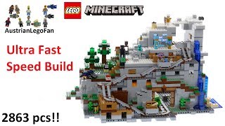 Ultra Fast Speed Build Lego Minecraft 21137 The Mountain Cave [upl. by Ise309]