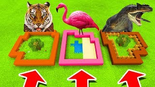 Minecraft PE  DO NOT CHOOSE THE WRONG FARM Tiger Flamingo amp Allosaurus [upl. by Adile]