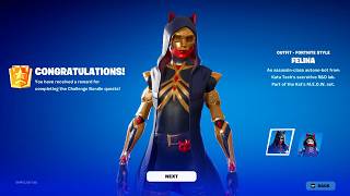 How To Get Free Felina skin in Fortnite  Earn 50 account levels [upl. by Eillom]