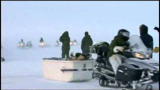 Canadian Forces arrive by snowmobile to Arviat Nunavut [upl. by Sheryle963]