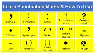 Punctuation in English Grammar  How to Use Punctuation Correctly [upl. by Cinimmod]