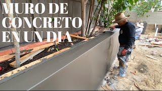 COMO HACER MUROS DE CONCRETOHORMIGÓN en un dia Concreto arquitectonico Del Sur EP 6 [upl. by Ingra]