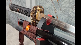 Munenori Wakizashi Dragon Eye San mai gitae omote [upl. by Calida]