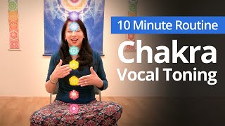 Chakra VOCAL TONING with Jen Angeli from Sedona Wellness Cafe  10 Minute Daily Routines [upl. by Ramoh]