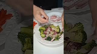 Insalata Capricciosa con prosciutto insalate broccoli olive [upl. by Rockey]