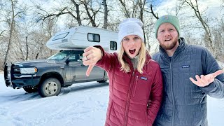 The HARSH REALITY of Snow Camping  We’ve NEVER Seen This Before Winter Truck Camper Living [upl. by Urissa]