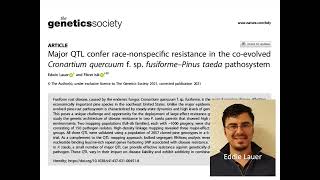 Major QTL confer racenonspecific resistance in fusiform rust funguspine pathosystem  Fikret Isik [upl. by Eybbob]