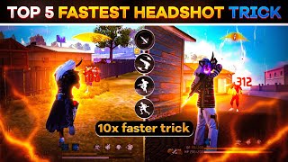 Top 5 Secret Headshot Trick For M1887 Ump amp Desert Eagle 😱  One Tap Headshot Trick  Free Fire 3 [upl. by Hakkeber]