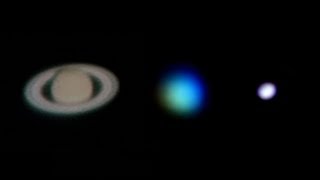 Live Footage Of Saturn Uranus amp Neptune Through My Telescope [upl. by Enneyehc]