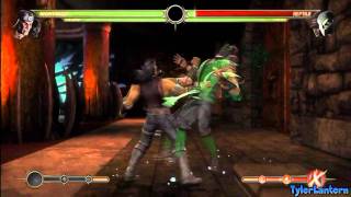 MK9  102 Sub Zero amp Nightwolf Tag Team Combo  Mortal Kombat 9 2011 [upl. by Mattson]