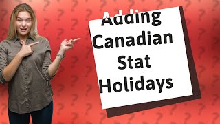 How do I add Canadian stat holidays to Outlook Calendar [upl. by Esirehc12]