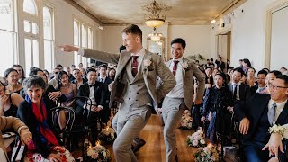 EPIC GROOM ENTRANCE  Bon amp Dans Wedding Ceremony Entrance [upl. by Offen]