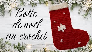 Comment faire une botte de Noël au crochet  tuto en pas à pas [upl. by Tenney]