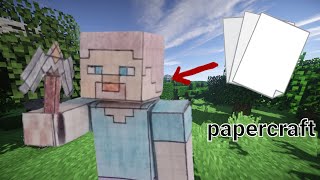 How to make papercraft Steve Minecraft figure [upl. by Mufinella315]