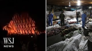 Footage Shows Moment of Gaza Hospital Blast Officials Say 500 Killed  WSJ News [upl. by Kavanaugh]