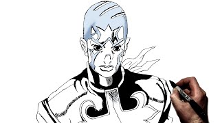 How To Draw Enrico Pucci  Step By Step  JoJos Bizarre Adventure [upl. by Ative]