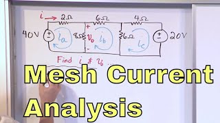 10  Intro to Mesh Current Circuit Analysis EE Circuits [upl. by Yorker]