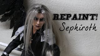 Repaint Sephiroth OOAK Custom Doll Final Fantasy Collab PL [upl. by Friedly82]