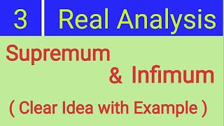 3 Real Analysis  Supremum amp Infimum of a Set [upl. by Berthoud]