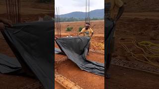 plastic use in concreting plinth slabprasenjit 5shortsviral shortvideo shorts [upl. by Rebor366]