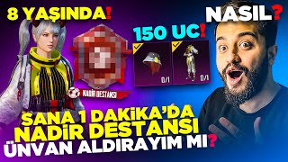 8 YAŞINDA ÇOCUK BANA DESTANSI NADİR ÜNVAN ALMAYI ÖĞRETTİ ŞOK OLDUM PUBG Mobile [upl. by Hynda]