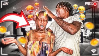 HILARIOUS EGG PRANK ON GIRLFRIEND [upl. by Girardi]