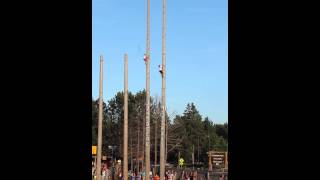 Lumberjack World Championships 2012  90 ft pole climb [upl. by Leland]