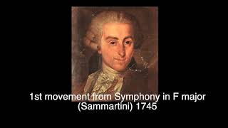 1st movement from Symphony in F major Sammartini 1745 [upl. by Benson]