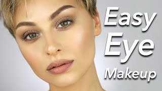 Easy Eye makeup Tutorial for Beginners No Eyeliner  Alexandra Anele [upl. by Radie]