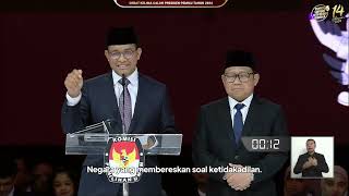 Closing Statement Anies Baswedan  Debat Final Pilpres 2024 [upl. by Ayanet286]