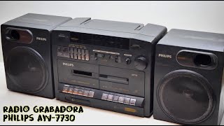 Radio grabadora Philips AW7730 del año 1993 [upl. by Enyrat660]