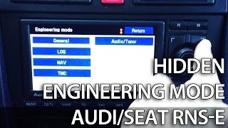 How to unlock secret engineering mode menu in RNSE Navigation Plus Audi A3 A4 A6 R8 TT Exeo [upl. by Savill915]