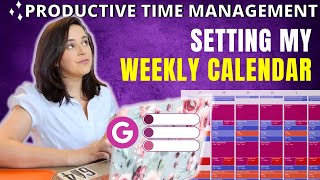 ✨Setting my weekly calendar → productive time management work from home tutorial w Google Calendar [upl. by Shani]