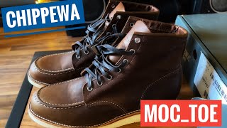 Chippewa Wedge Service Boots Brown Moc Toe Краткий обзор новых ботинок приобрел в The Bootleggers [upl. by Mccreary]