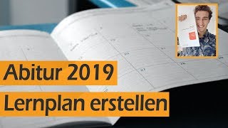 Abitur 2019 Lernplan erstellen Vorlage für Mathe Englisch Deutsch Bio etc  Leo Eckl [upl. by Rifkin]