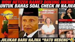 WOW NETIZEN RAME2 DUKUNG NIKITA MIRZANI UNTUK BONGKAR NAJWA SIHAB SOAL CHEK INBUNTUT HINA JOKOWI [upl. by Whale]