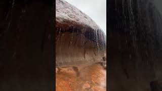 Water Gushes Down Uluru as Heavy Rain Hits Northern Territory [upl. by Jeanne]