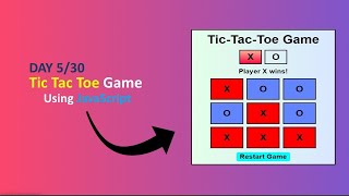 New Tic Tac Toe Game project using JavaScript  CSS  HTML AliCode [upl. by Ibrik941]