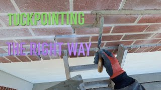 DIY Step by Step Tuck Pointing By Actual Mason [upl. by Kobe]