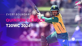 Every Quinton de Kock boundary at T20WC 2024 [upl. by Idnek]