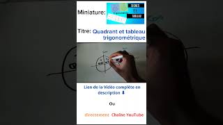 Signe du sinus et cosinus partie mathema trigonometri math maths base [upl. by Hola]