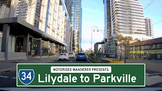 Melbourne State Route 34 Lilydale to Parkville Real Time Driving 4K [upl. by Asiulana]