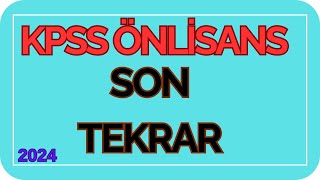 KPSS 2024 Önlisans Tarih Son Tekrar  Tüm Konular  Ali Gürbüz kpss kpss2024 [upl. by Akeirahs868]