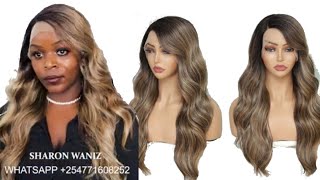 20 INCH BLACK MIX 33 AND 613 SEMI HUMAN WIG Frontal WigCan be Tonged and Heat resistant [upl. by Naibaf]